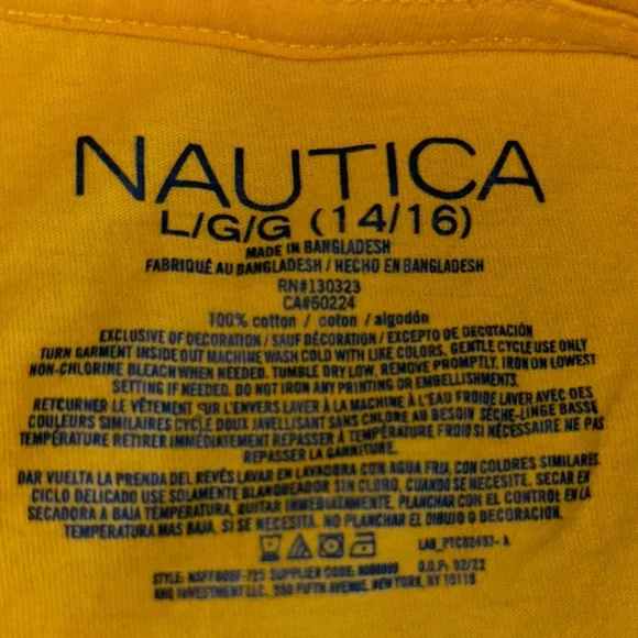 Yellow Nautica T-Shirt - Picture 3 of 4